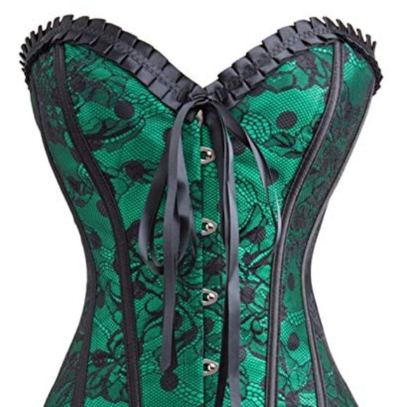 Vintage Gothic Dotted Bustier Corset - Picture 2 of 5